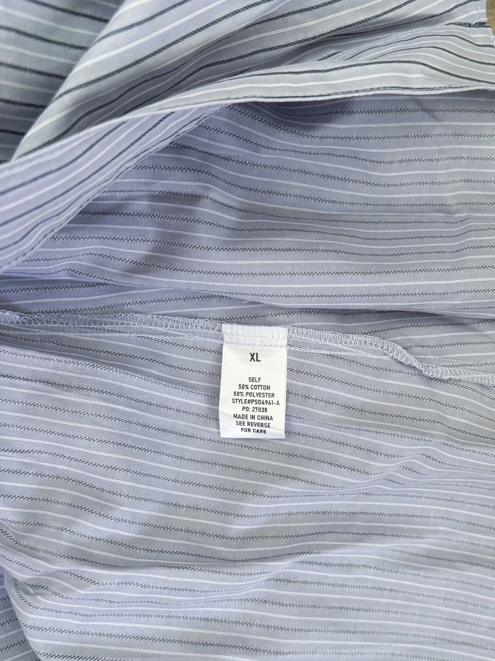 Baltic Born Blue Striped Button-Front Maxi Dress with tie belt XL NWT - Picture 6 of 6